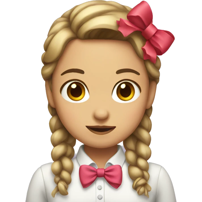 A girl with a bow emoji