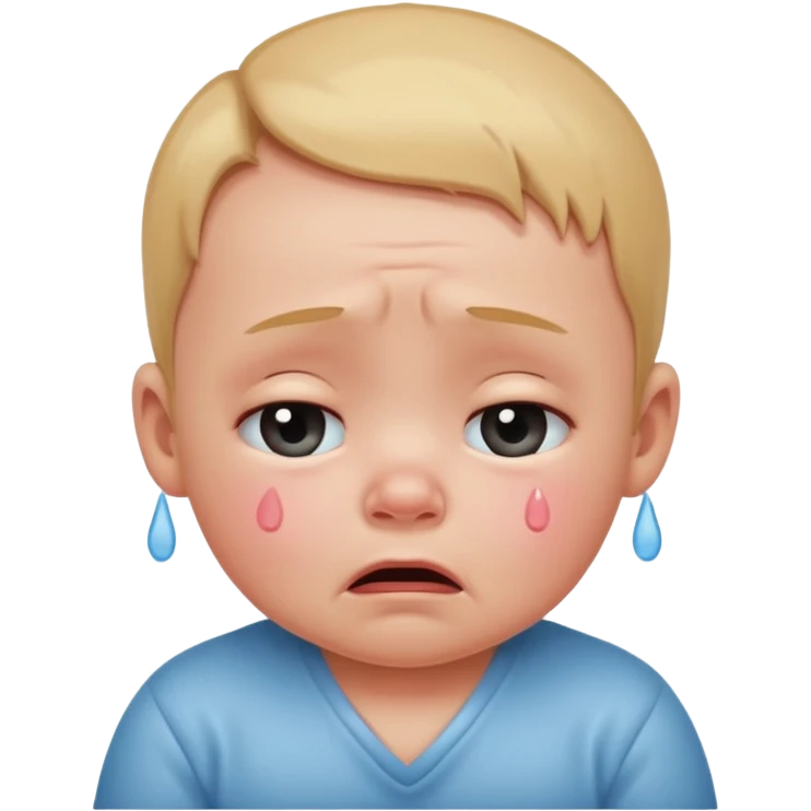 Sad baby crying  emoji