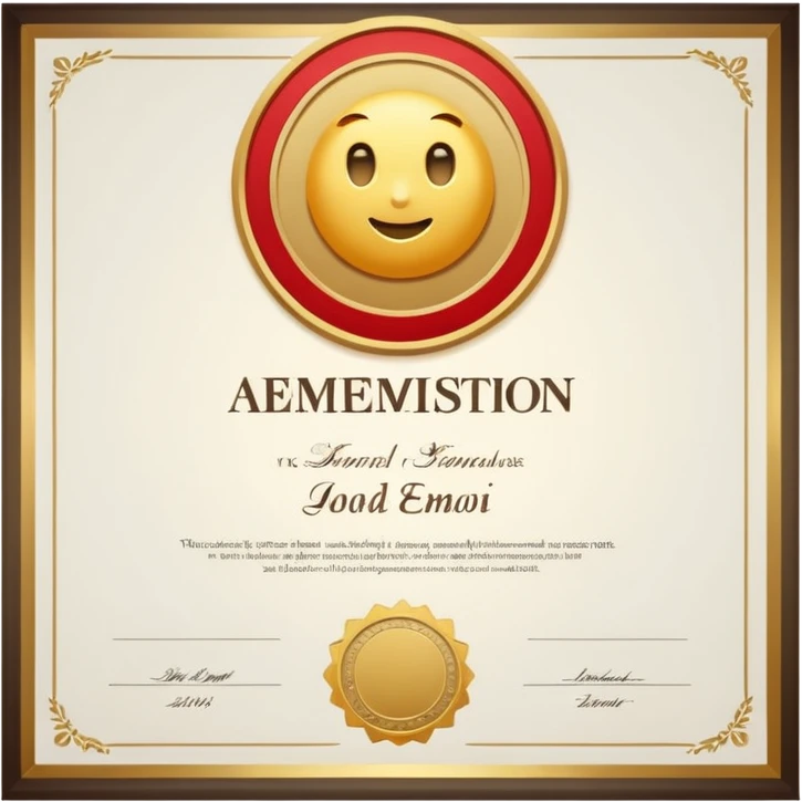 certificate emoji