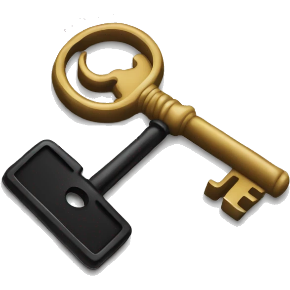 Black key with button  emoji
