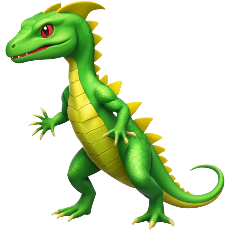 Helioptile-Grovyle-fusion (full body) emoji