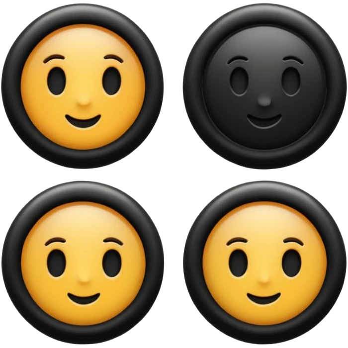 Make to round circles and one long line emoji