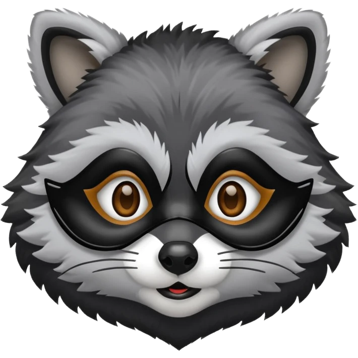 racoon but cartoon emoji
