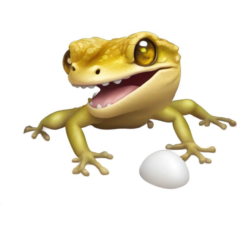 gecko emerges from egg emoji