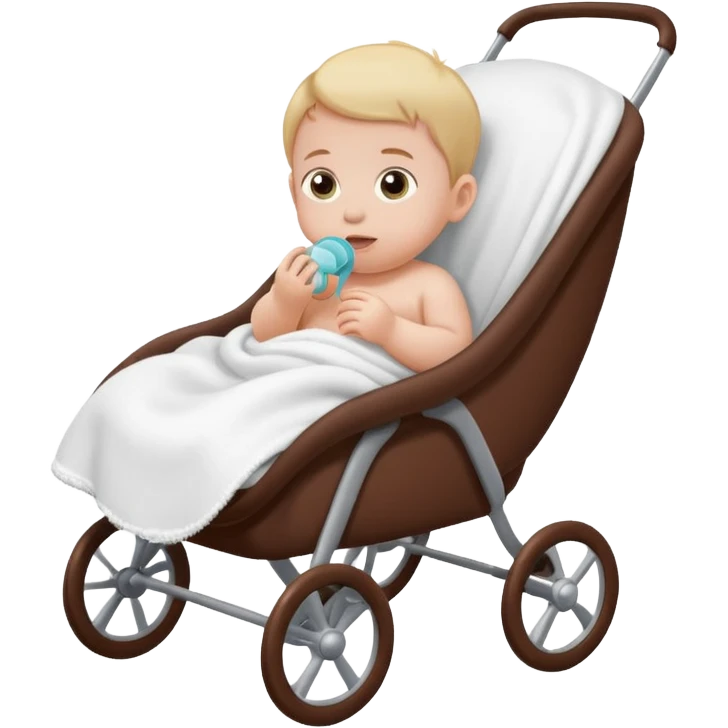 Baby in Chocolate push chair emoji