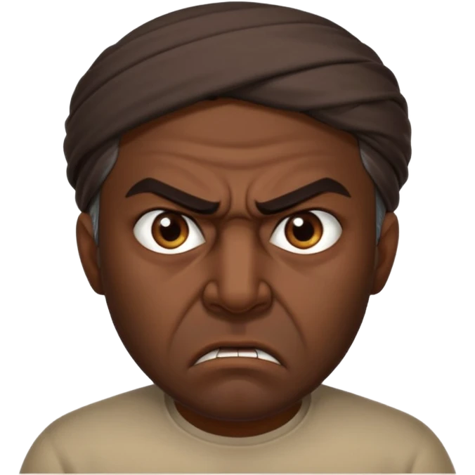 in profile, angry Iranian emoji