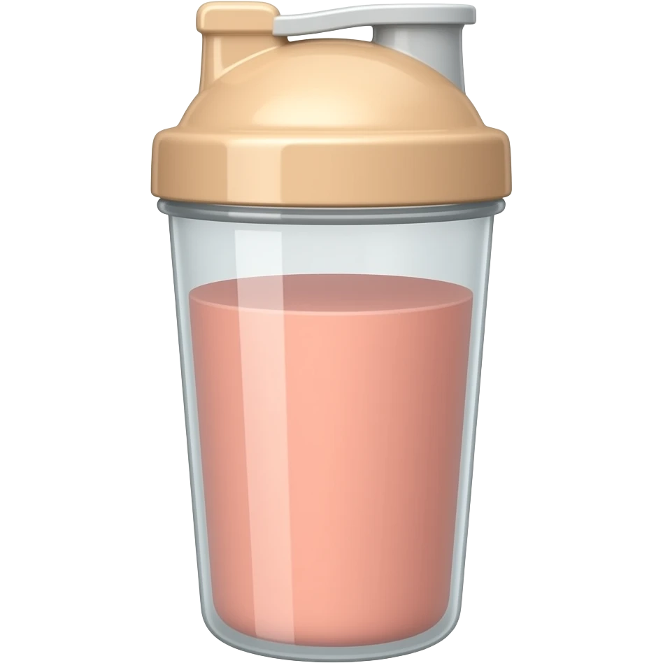 An opaque, peach-colored protein shake shaker emoji