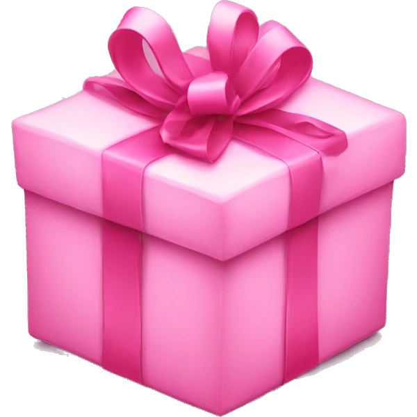 Pink gift emoji