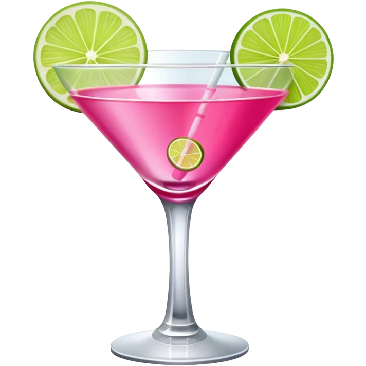 Cosmopolitan drink with a small lime decorating it emoji