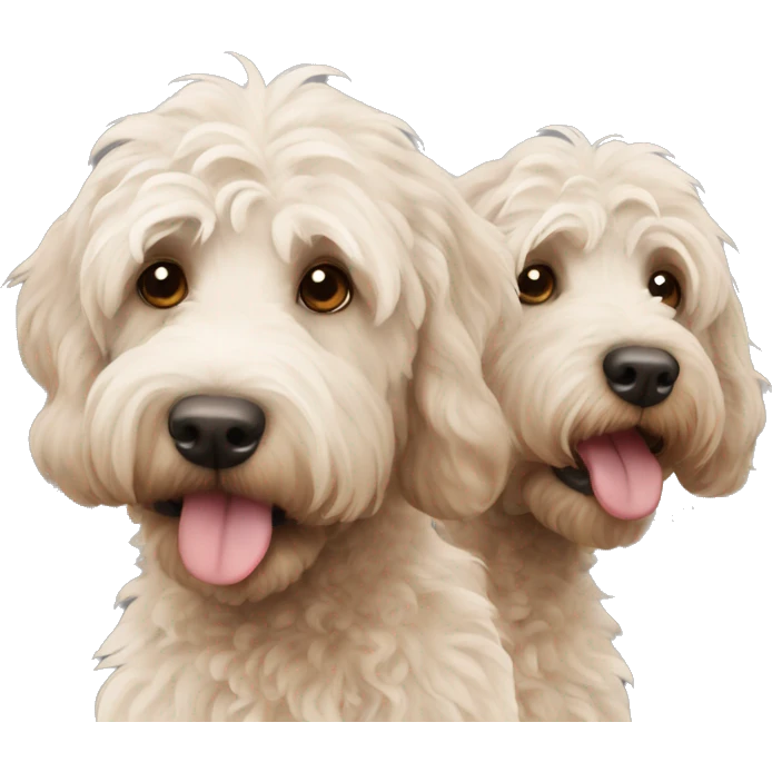 two labradoodles emoji