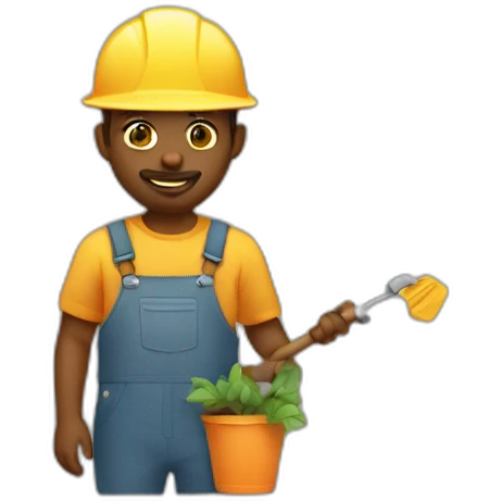 Gardner working as frontend developer emoji