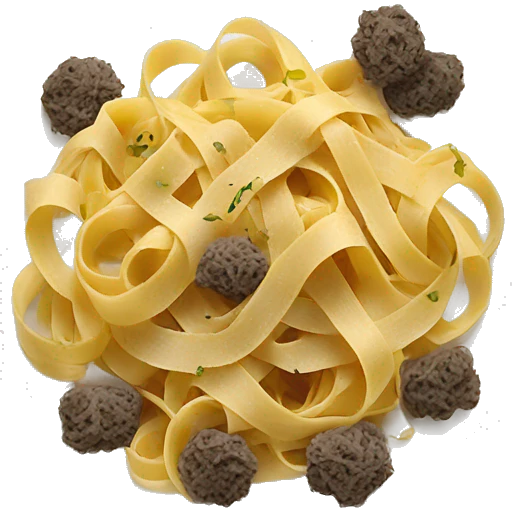 tagliatelle with truffle slices  emoji