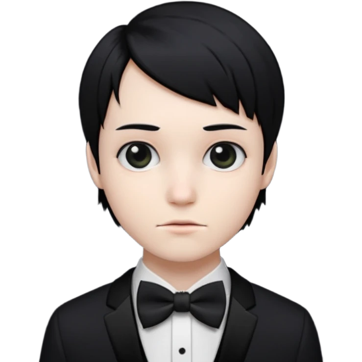 emo black bowtie emoji