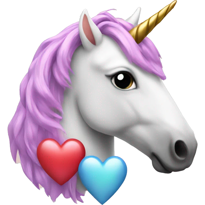Heart with unicorn emoji