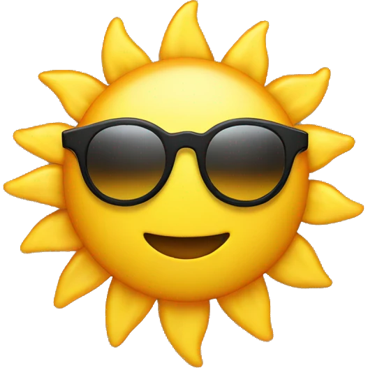 Sun with glasses emoji