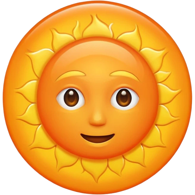 sun in 2d  a glowing circle emoji