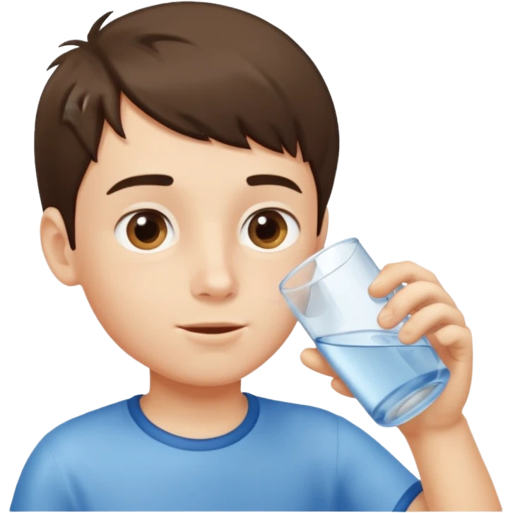 boy drinking water emoji