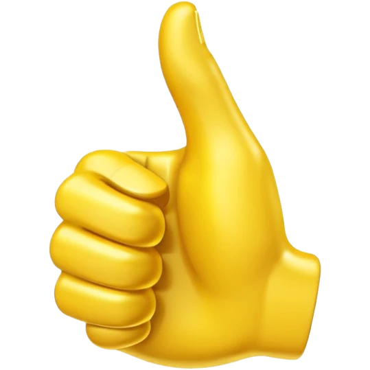 thumbs up emoji, positive and bold emoji