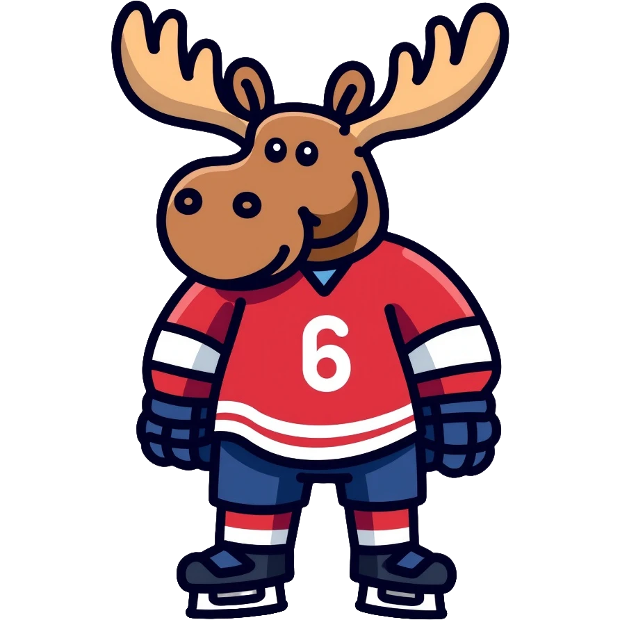 moose with a hockey jersey emoji