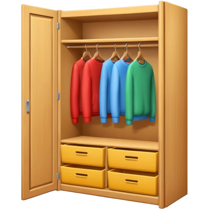3D wardrobe shelf empty emoji