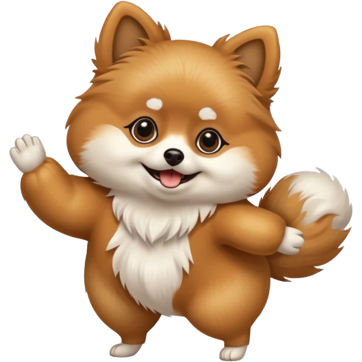 Pomeranian dance emoji