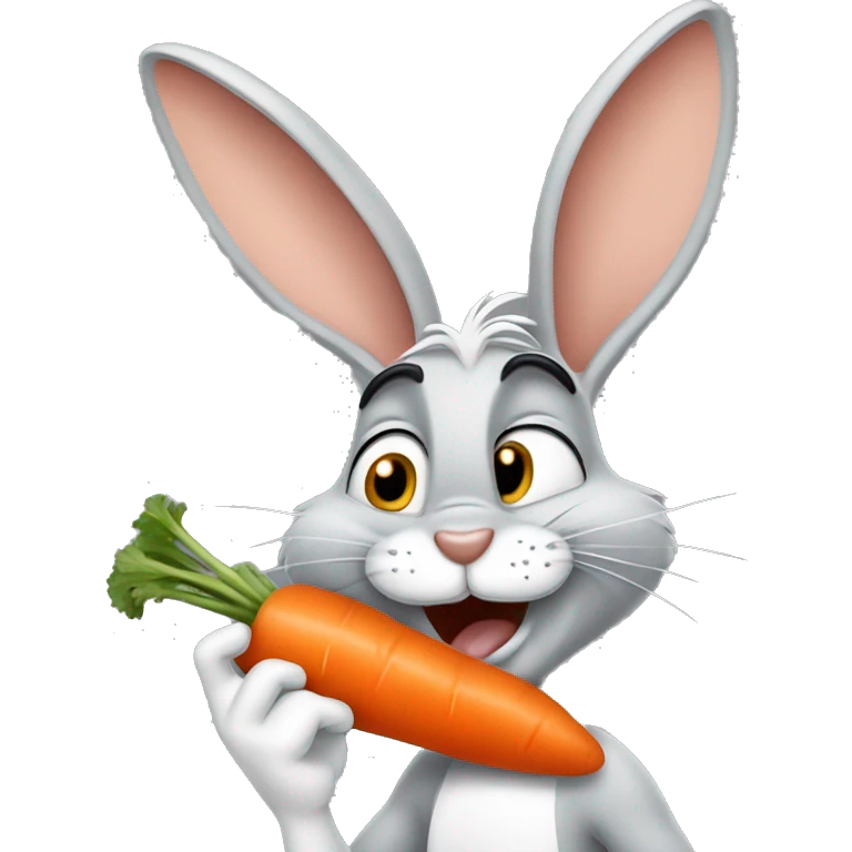 Bugs Bunny eating a carrot  emoji