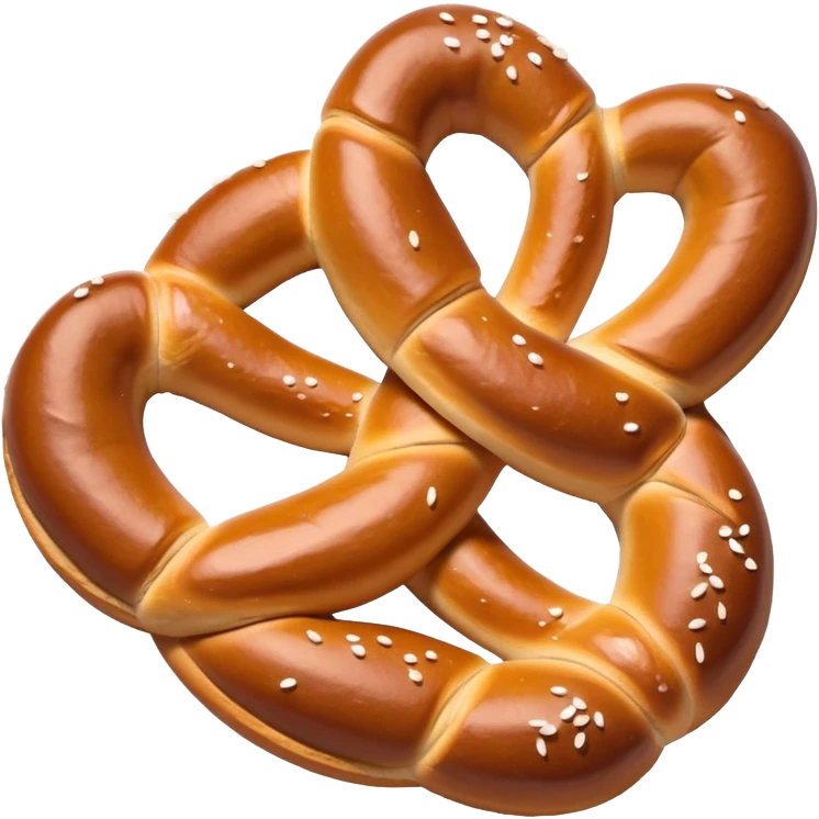 Soft pretzel snack in emoji style emoji