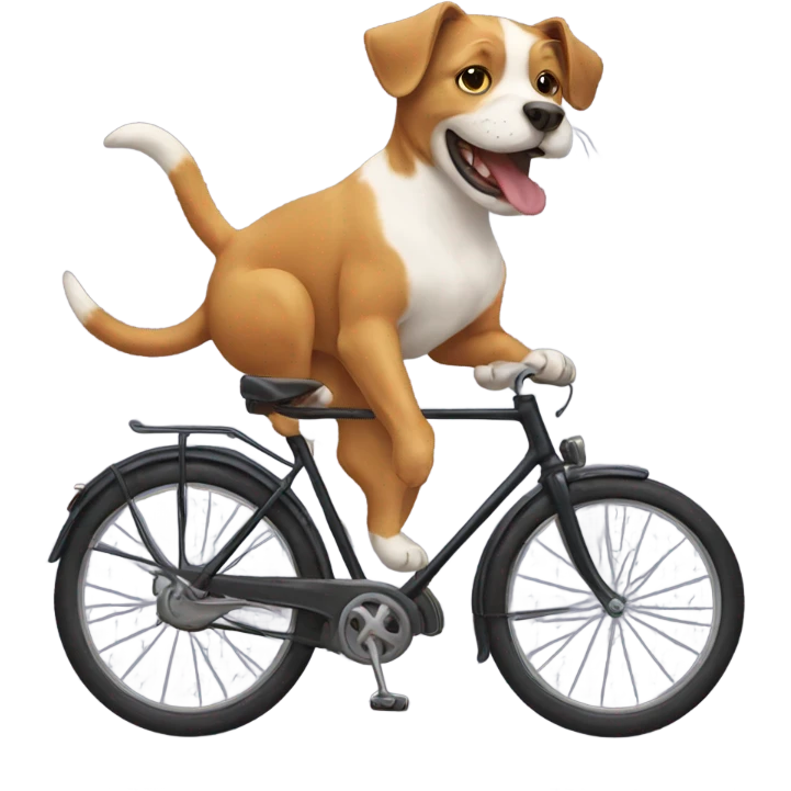 Dog riding a cat emoji