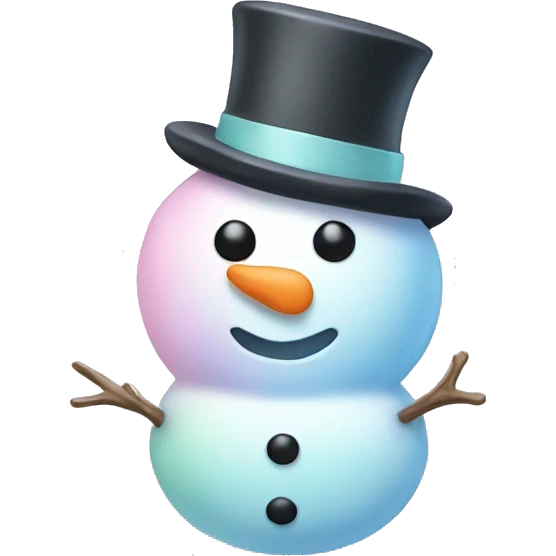 Pastel snowman emoji