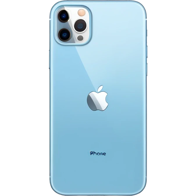 Simple Light blue iPhone 16 pro emoji