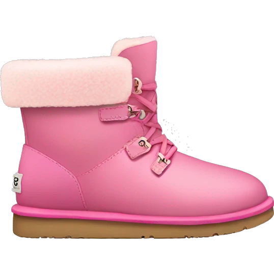cute UGG pink shoes emoji
