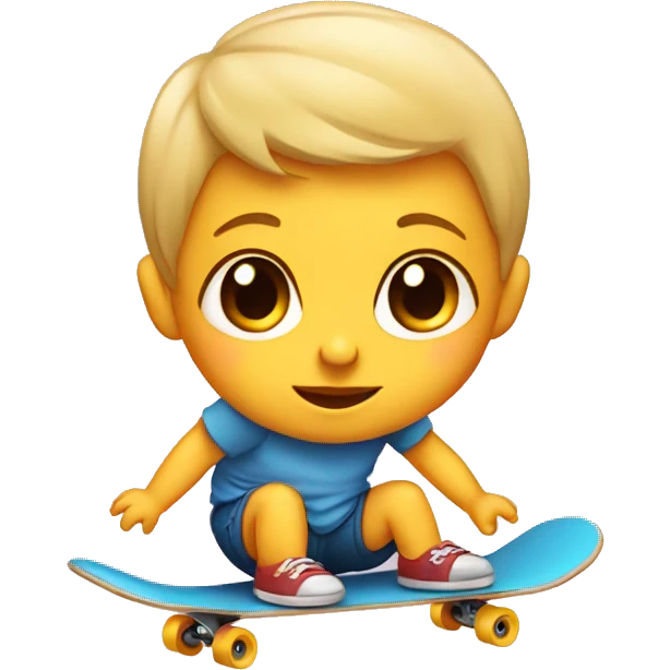 Baby on a skateboard emoji