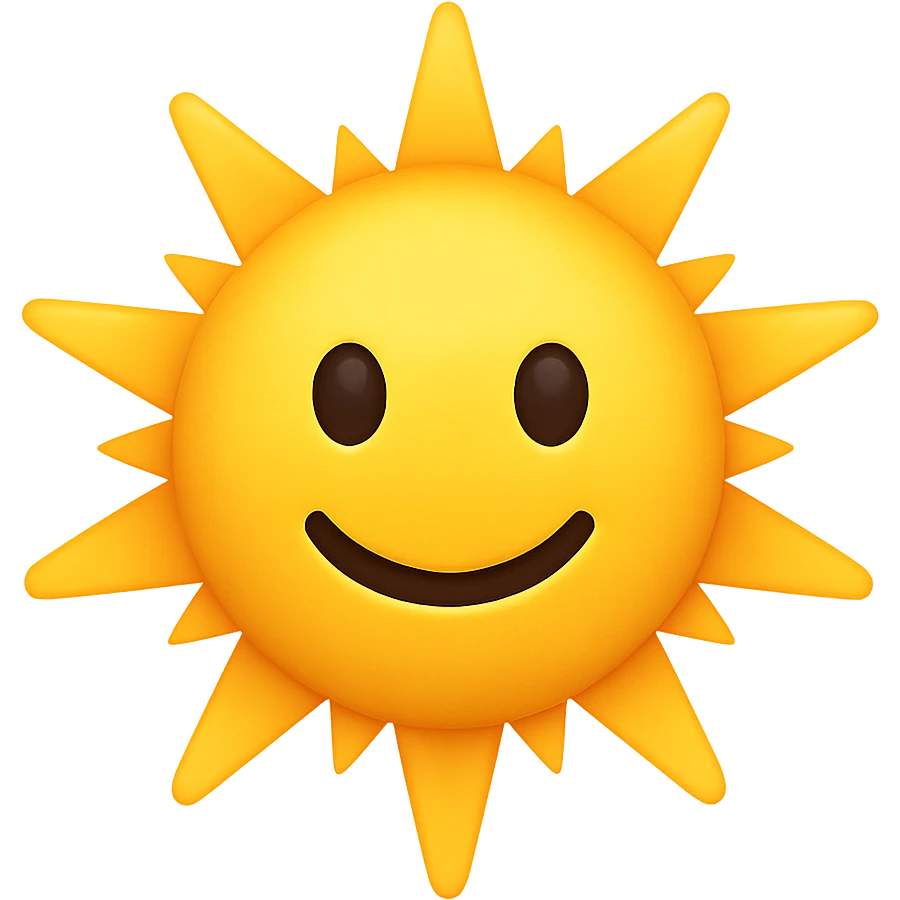 yellow sun emoji emoji