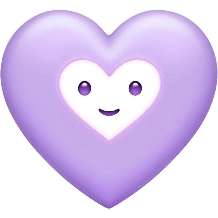 white heart with a soft lavender glow emoji