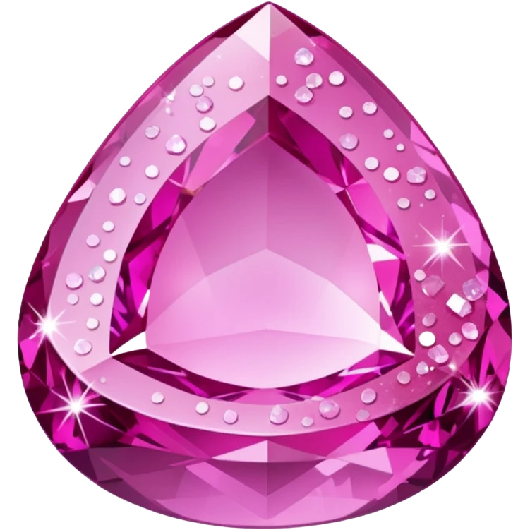 glitter cristal rosa shock emoji