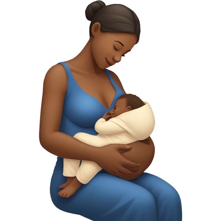 Mother breastfeeding her baby emoji