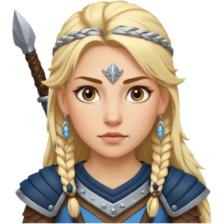 ESO female nordic warrior with lashes and earrings emoji