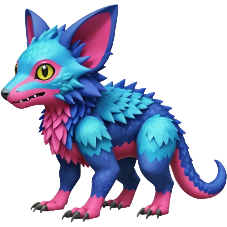  colorful modern Fakémon-Digimon-Trico-Vernid-creature (full body) emoji