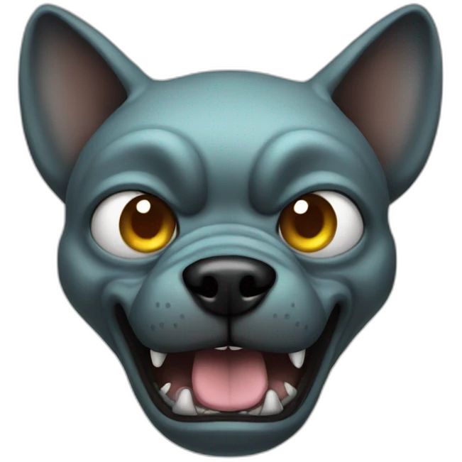 angry dog alien emoji