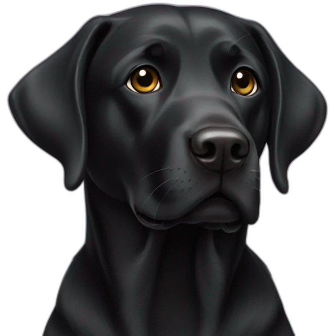 Black labrador emoji
