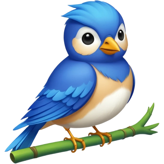 blue bird from Brazil, rio emoji