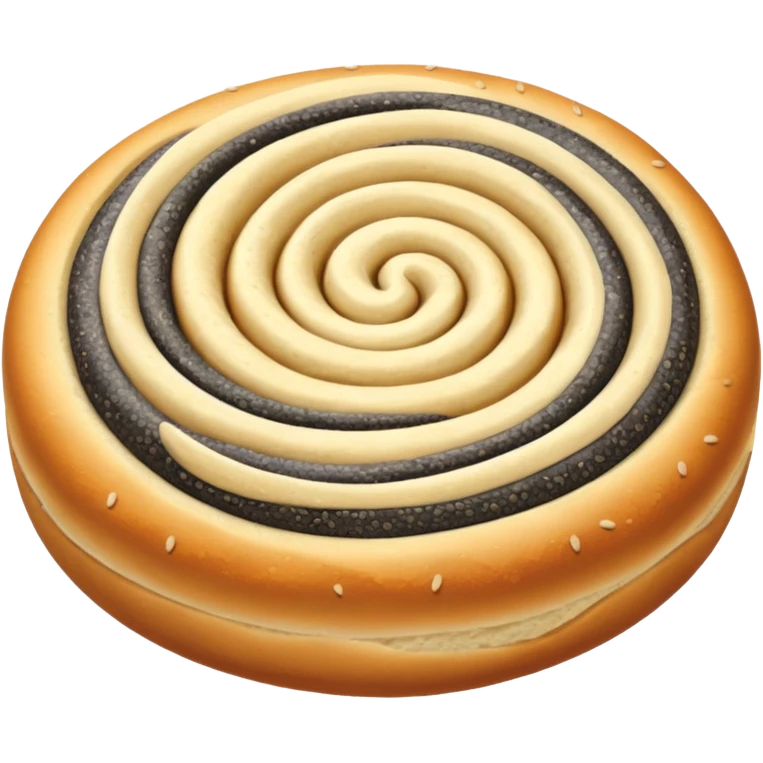 make an emoji of poppy seed roll, so that it looked like a cinnabon emoji