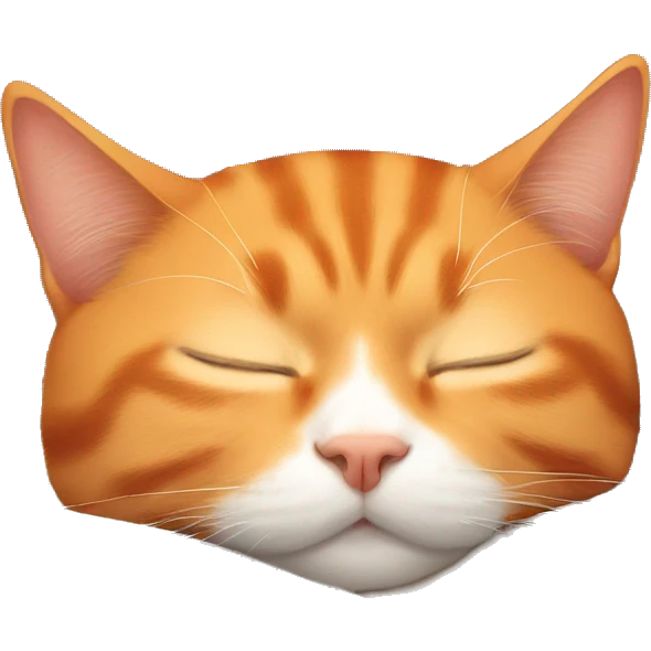 sleeping orange cat emoji