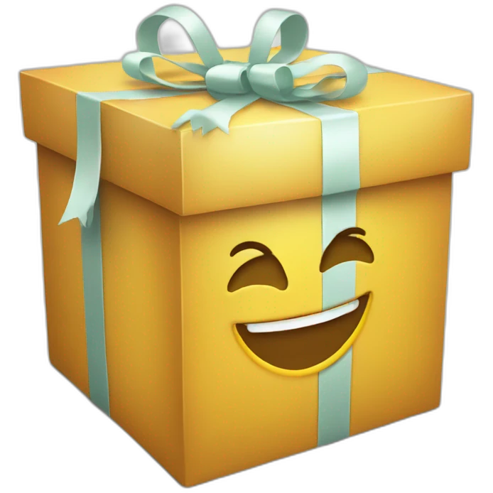 gift box with smile emoji