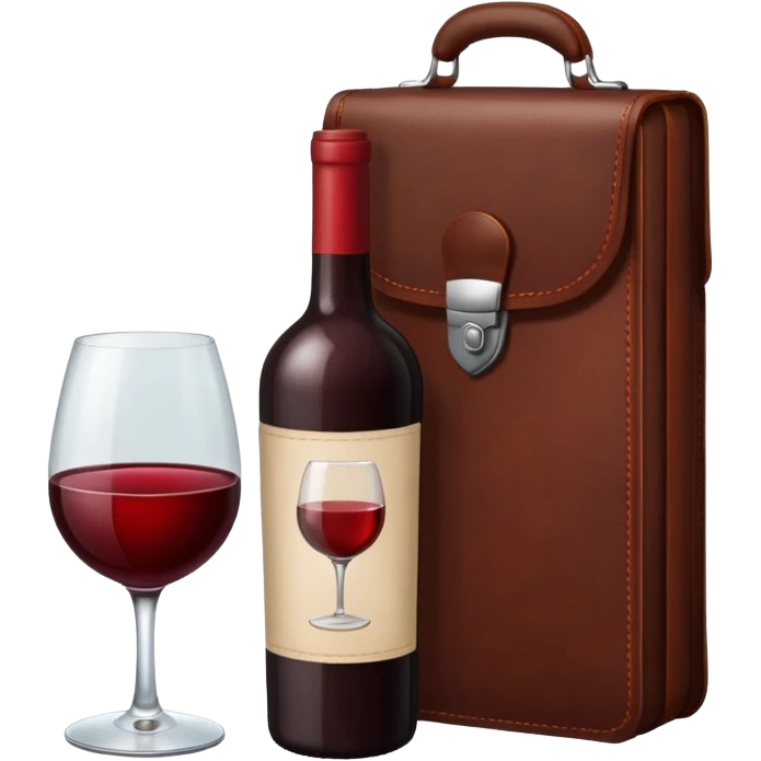 Emojis de vinho vermelho, bolsa, emoji