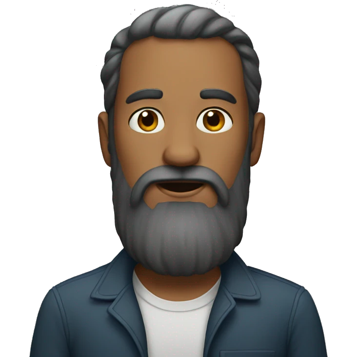 long bearded man
 emoji