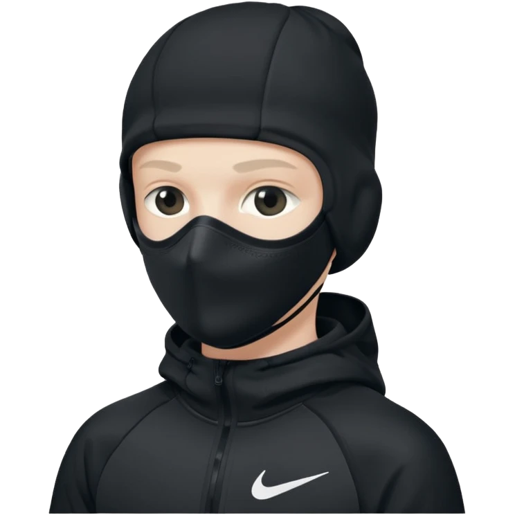 White person wearing a Nike Tex with hood and ski mask co all black and https://encrypted-tbn0.gstatic.com/images?q=tbn:ANd9GcTQEV3H5Fpq8Dp-ki2RTwgbdHqMsKZzDtarA9ywqiFzKVKjxdLc5Fq9yDOax7-XC4trueI2pFuItpqM_TVrGODdDG5la_rbm9lB8utSLKXm&s=10 emoji