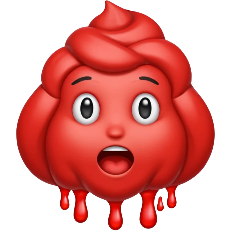 Quiero me crees un emoji de la hormona del cortisol muy elevada o roja emoji