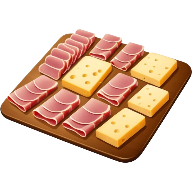 cold cuts (ham & cheese on a rectangular platter) emoji