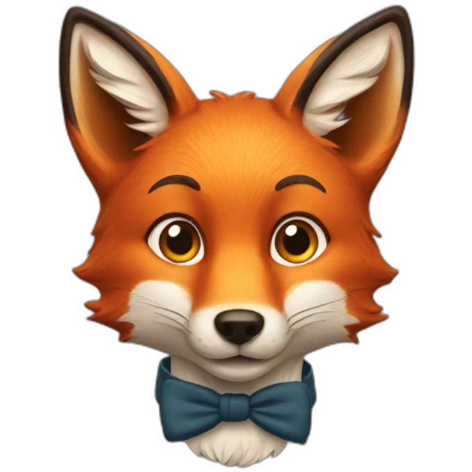 Handsome fox emoji